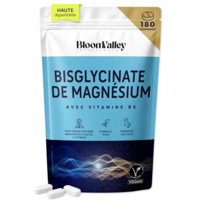 BloomValley Magnésium Bisglycinate, vue de face