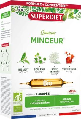 Superdiet Draineur Quatuor Minceur Bio, vue de face