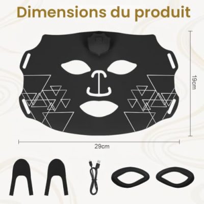 Vicloon Masque LED, vue de face